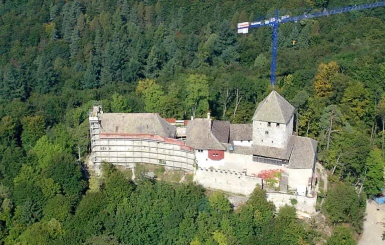 Gerüst an der Burg Hohenklingen, Stein am Rhein